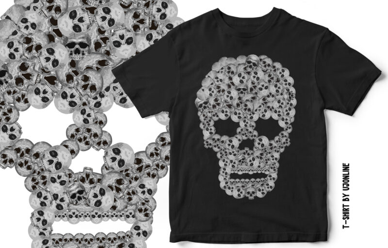 Skulls and Skulls T-Shirt Design