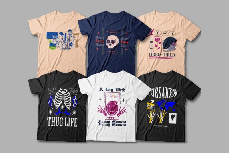 t-shirt vector Urban streetwear t shirt designs vector bundle, cool t shirt design, t shirt design for pod, svg, png,