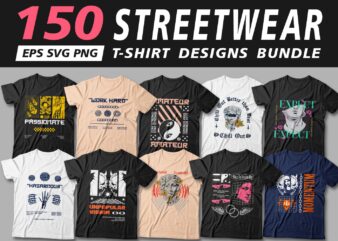 Urban streetwear t shirt designs vector bundle, cool t shirt design, t shirt design for pod, svg, png,