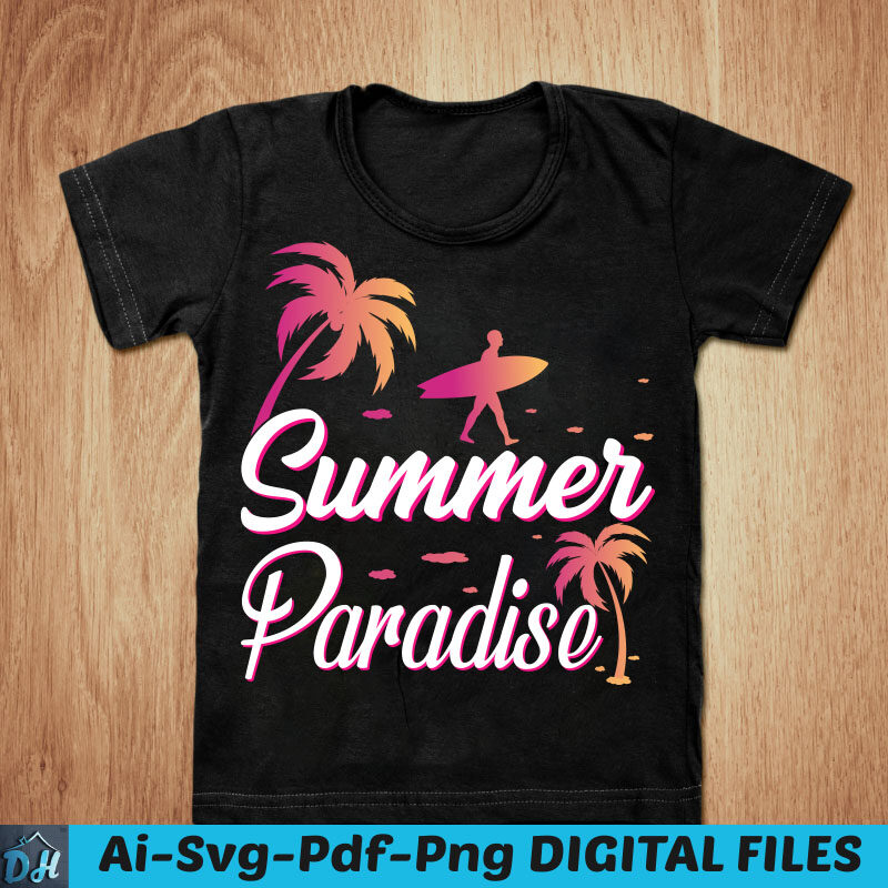 Summer Paradise t-shirt design, Summer shirt, Surfing shirt, California beach, California beach tshirt, Summer Paradise tshirt, Summer sweatshirts & hoodies