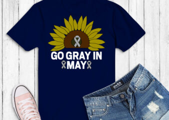 Sunflower Go Gray in May svg, Brain Cancer Rainbow Awareness png,Brain Cancer Rainbow Awareness Month, cancer, awareness, brain, fight, ribbon, grey, tumor, wear, support, want, breast, statement, survivor, family, raise,