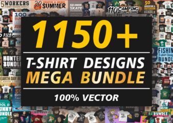 T-shirt design mega bundle, T-shirt design vector packs, T-shirt design bundle deals, Funny, Camping, Adventure, Surfing, Beach, Urban street wear, Fishing, Quotes, Slogans, Typography, Illustration, Cartoon, Animal, SVG, PNG,