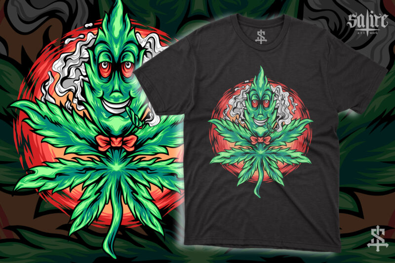 The Marijuana Leaf Cartoon Character