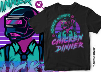 Trending Game Pubg T-Shirt design – Winner Winner Chicken Dinner