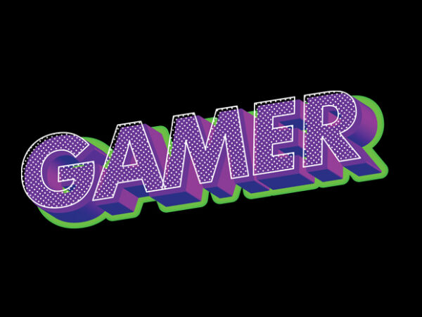 Gamer t shirt design template