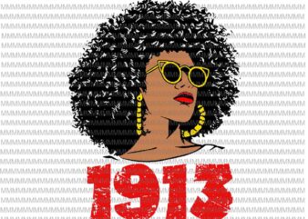 Womens Delta 1913 Sorority Sigma Friend Paraphernalia Svg, Black History Svg, Afro Black Woman Svg