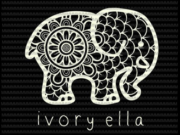 Ivory ella elephant svg, ivory ella svg, elephant svg t shirt design for sale