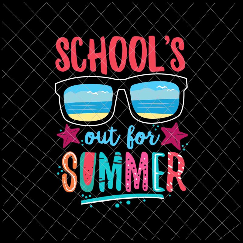 School’s Out For Summer Svg, Retro Vintage Style Summer Svg, Last Day Of School Svg