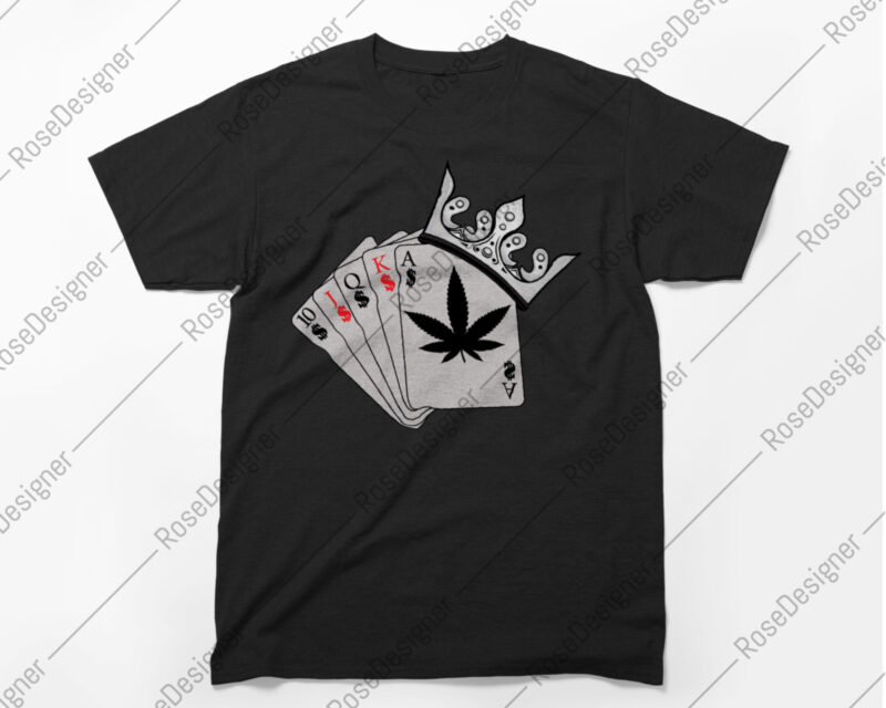 WEED PLAYING CARDS – VECTOR T-SHIRT DESIGN