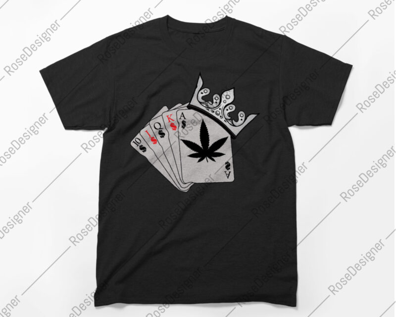 WEED PLAYING CARDS – VECTOR T-SHIRT DESIGN