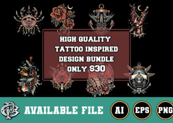 high quality tattoo inspired design bundle