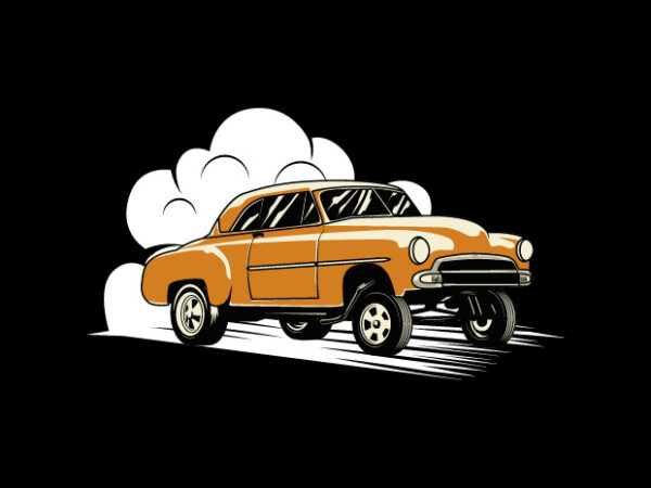 Vintage car t shirt vector art
