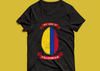 my adn is colombian t shirt design -my adn colombian t shirt design – png -my adn colombian t shirt design – psd