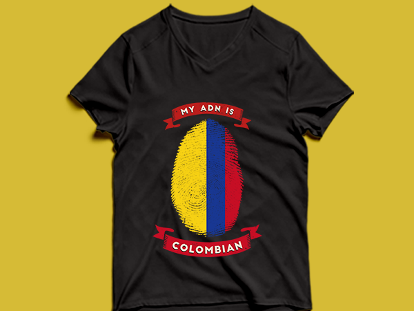 My adn is colombian t shirt design -my adn colombian t shirt design – png -my adn colombian t shirt design – psd