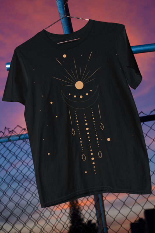 Isometric Shapes / Moon / Sun / Bull / Eye / Shapes / Tank Top / Summer / Astrological / Stars