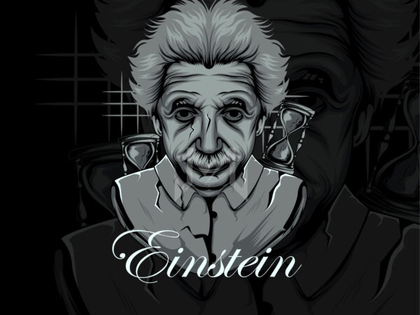 Albert einstein t shirt vector