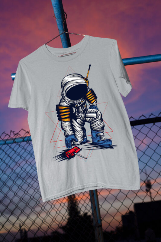 t-shirt vector Abstract Astronaut / Space / Interstellar / Space Man / Moon / Aliens/ Man on Moon/ Galaxy / Galactic/ Space Travel / Best Seller Top Trending
