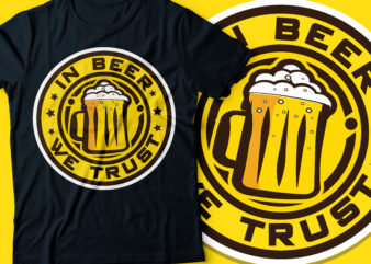 in beer we trust circular badge style