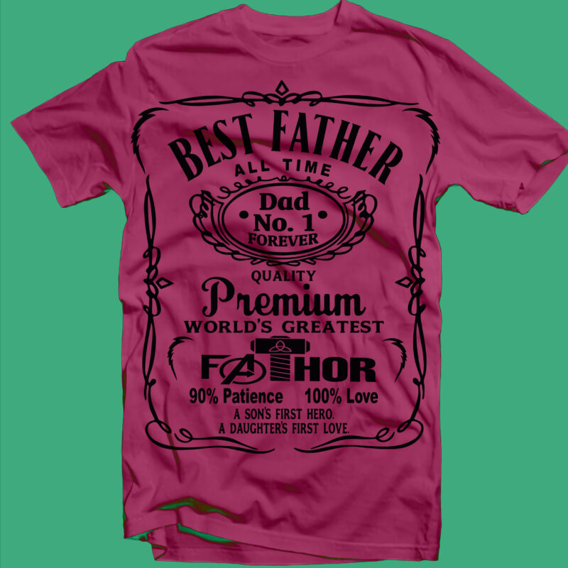 Best Father All Time Dad No. 1 Svg, Dad T Shirt Svg, Fathor Png, Thor Svg, Fathor Svg, Fathor T shirt Design