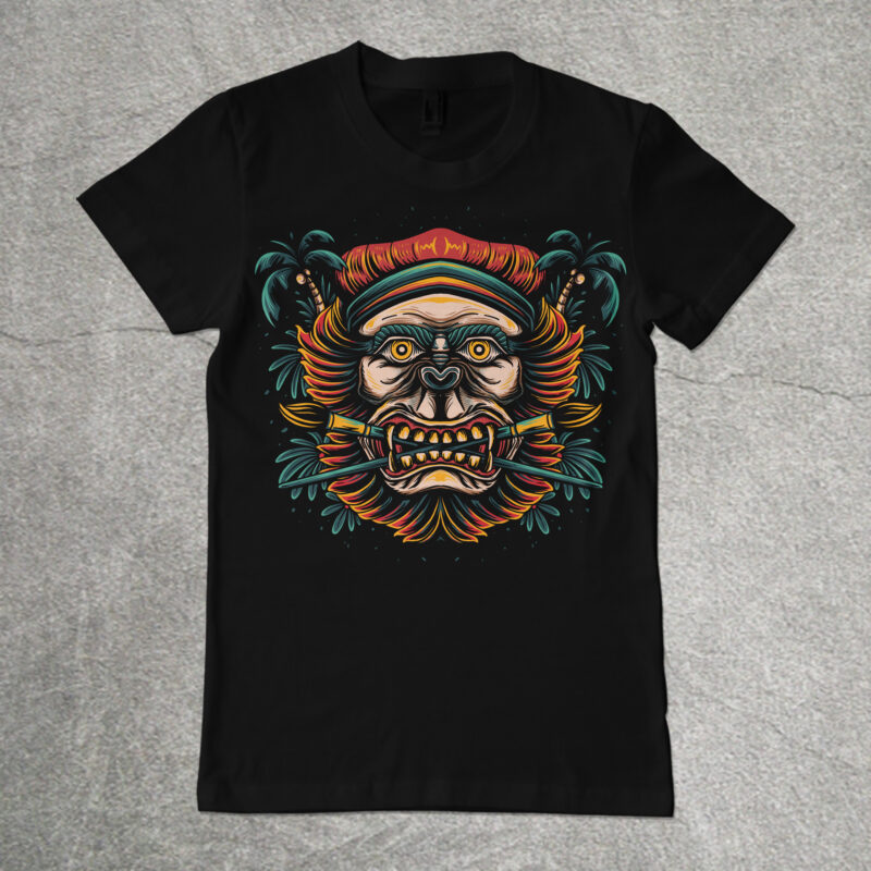Rastafaria kong painters t-shirt design - Buy t-shirt designs