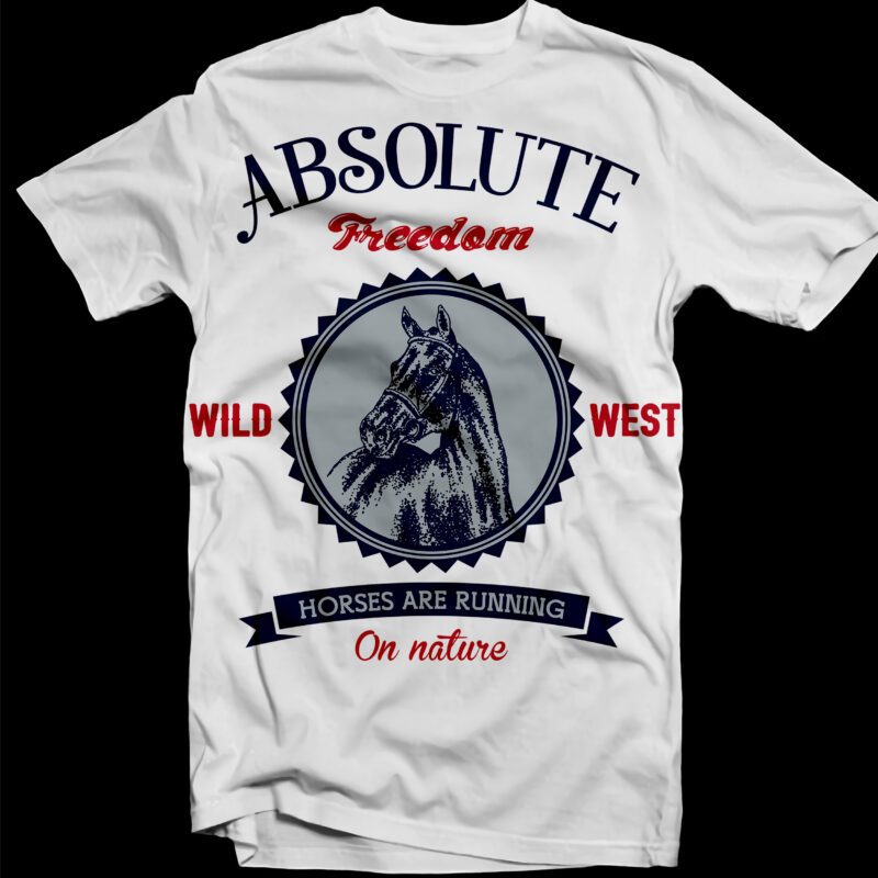 Absolute Freedom Wild West Horses Are Running On Nature Svg, Freedom Wild West Svg