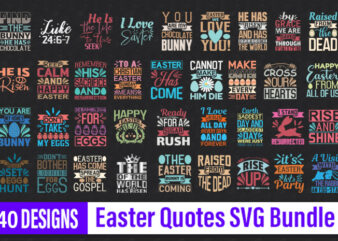 Easter Quotes Designs Bundle | Easter tshirt bundle | Easter svg bundle | Easter svg cut files