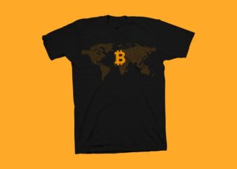 In Bitcoin We Trust t shirt design, In cryptocurrency we trust t shirt design, crypto currency svg, cryptocurrency vector illustration, bitcoin svg png ai eps, Bitcoin t shirt design for