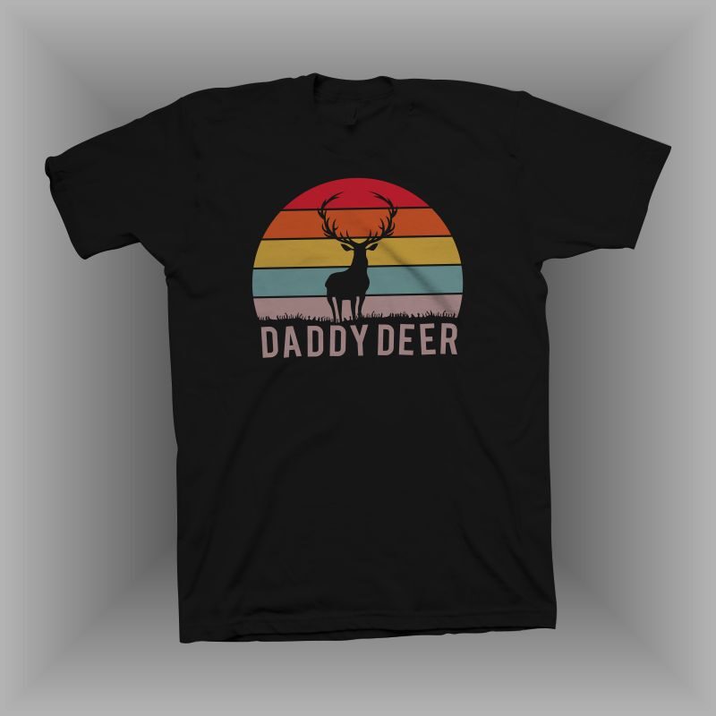 Daddy Deer t shirt design - Daddy Deer svg png ai eps - Father's day t shirt design - Deer svg png - Deer shirt design - Hunting shirt design