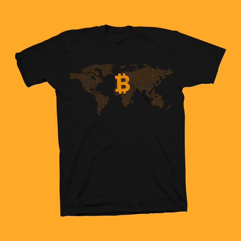 In Bitcoin We Trust t shirt design, In cryptocurrency we trust t shirt design, crypto currency svg, cryptocurrency vector illustration, bitcoin svg png ai eps, Bitcoin t shirt design for