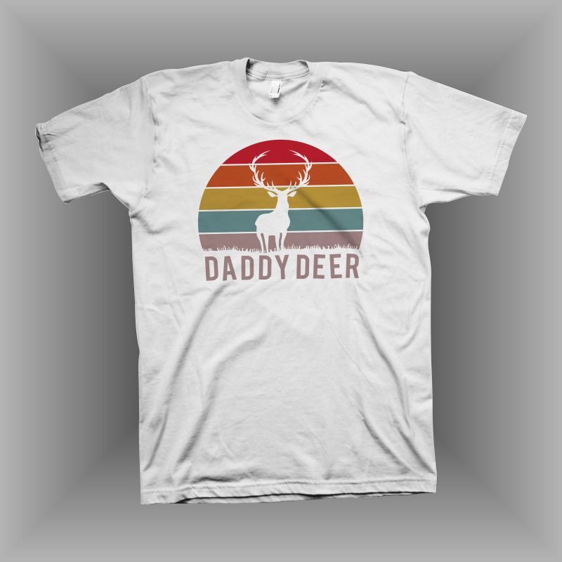 Daddy Deer t shirt design - Daddy Deer svg png ai eps - Father's day t shirt design - Deer svg png - Deer shirt design - Hunting shirt design