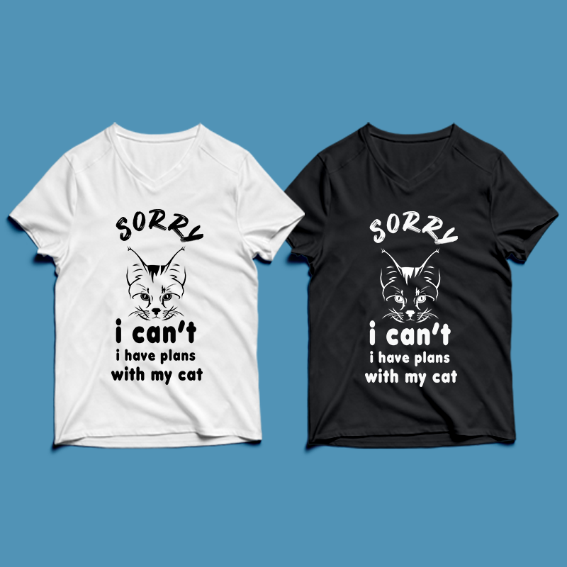 sorry i can’t i have plans with my cat- cat t-shirt design , cat tshirt design , cat t shirt design , cat svg ,cat eps, cat ai , cat png