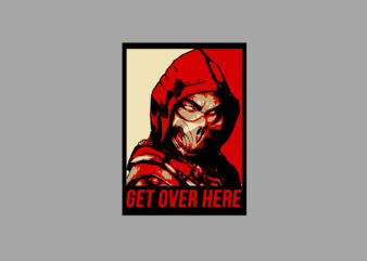 get over here t shirt design template
