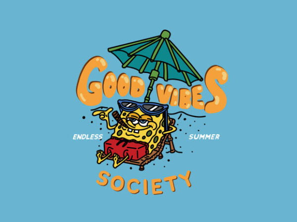 Good vibes society t shirt design template
