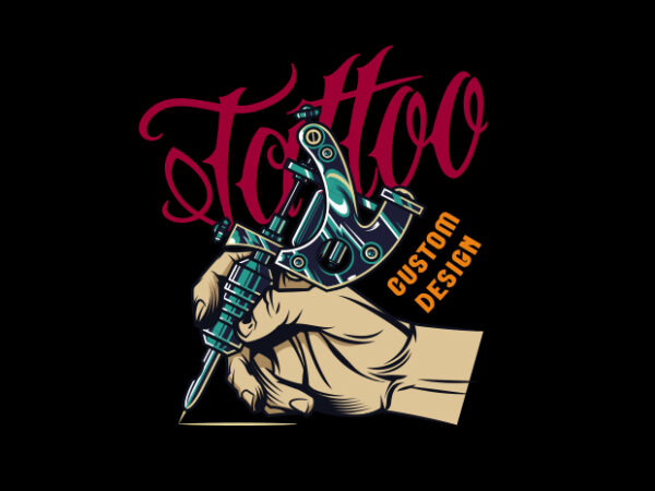 Tattoo hand custom t shirt designs for sale