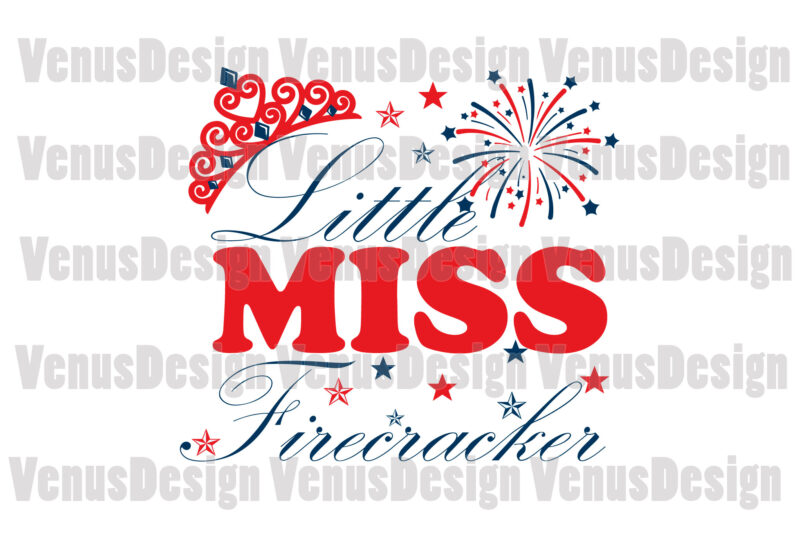 Little Miss Firecracker Editable Design