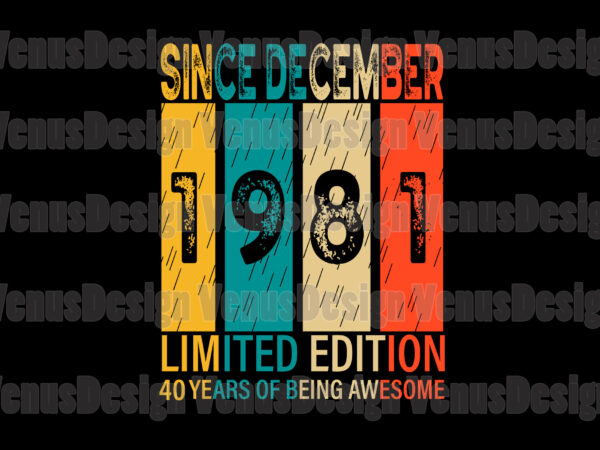 Since december 1981 limited edition 40 years of being awesome editable design