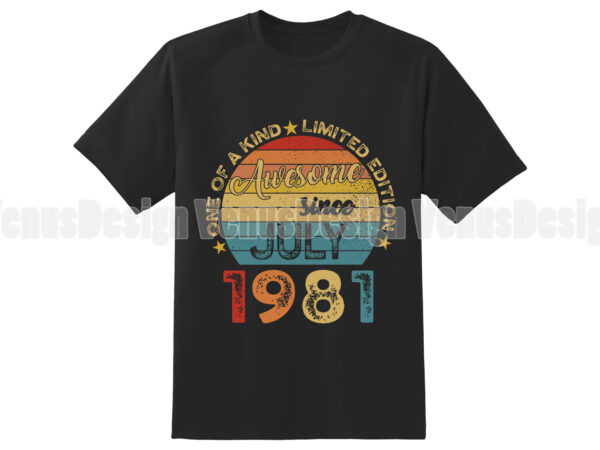 40th birthday july 1981 limited edition editable design