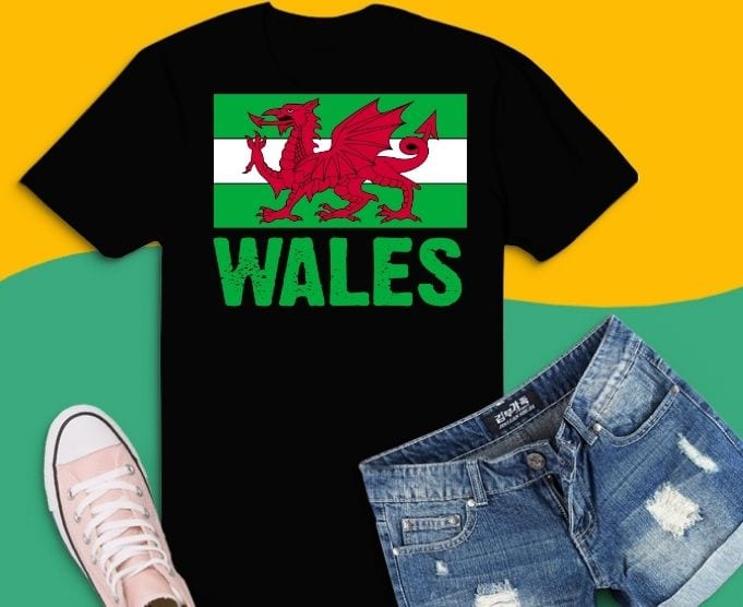 Rugby Welsh Tshirt design svg, Red Dragon Flag of Wales TShirt png