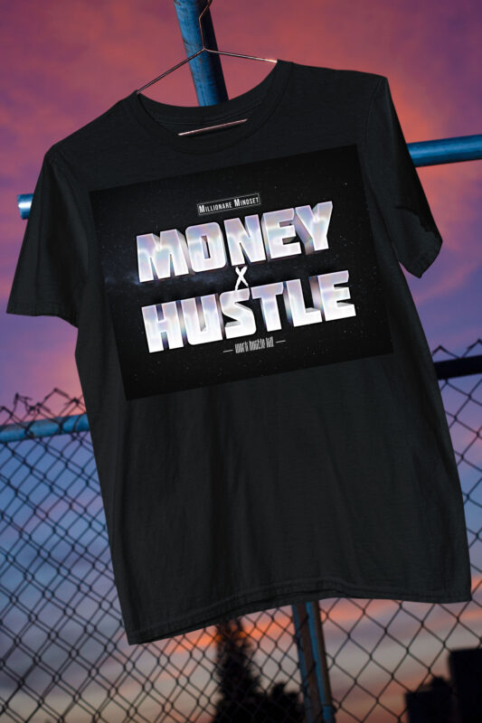 Money Hustle / Success / Wealth / Millionare / Rich / Swag / Modern Text V6 PSD + PNG