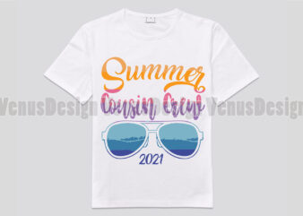 Summer Cousin Crew Sunglasses Editable Design