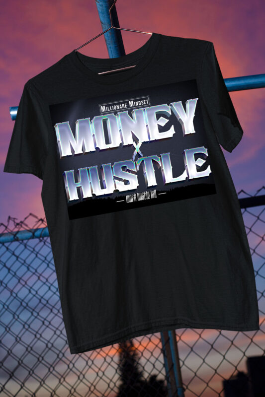 Money Hustle / Success / Wealth / Millionare / Rich / Swag / Modern Text V6 PSD + PNG