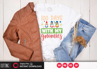 100 days with my gnomies SVG DESIGN,CUT FILE DESIGN