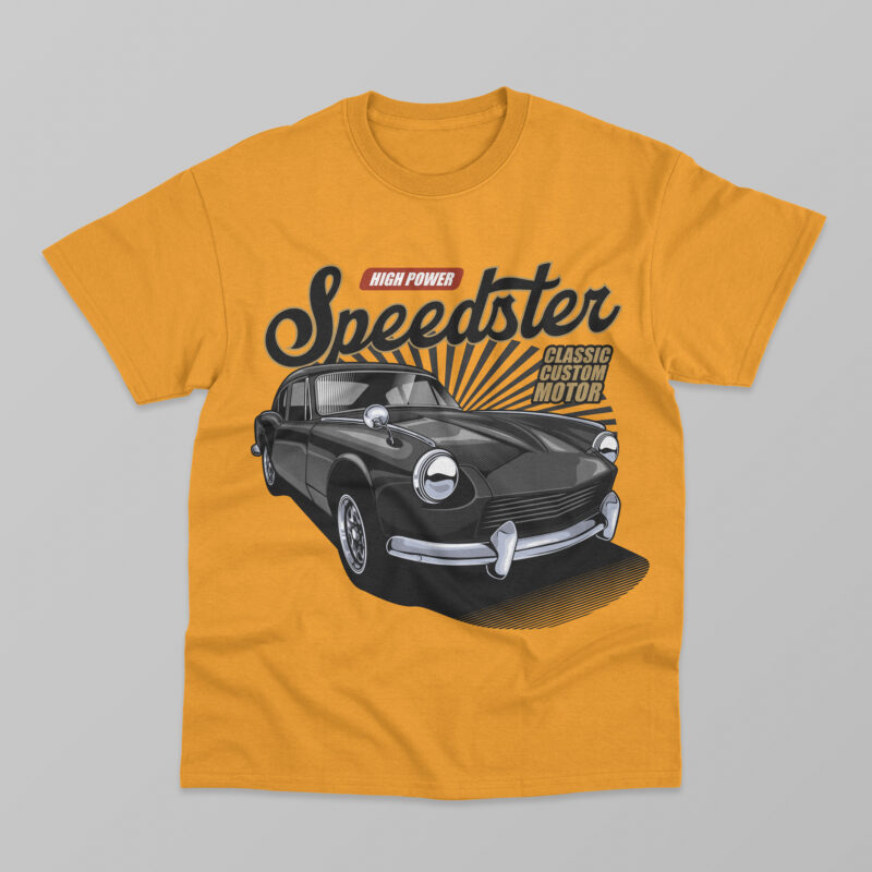 Classic car t-shirt design bundle collection vol. 5