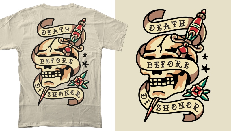 t-shirt vector 40 Skulls & Skeletons Design / Tattoo Art