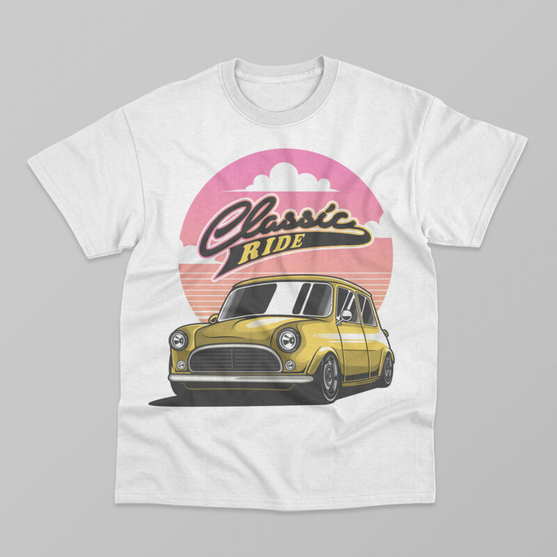 Classic car t-shirt design bundle collection vol. 5