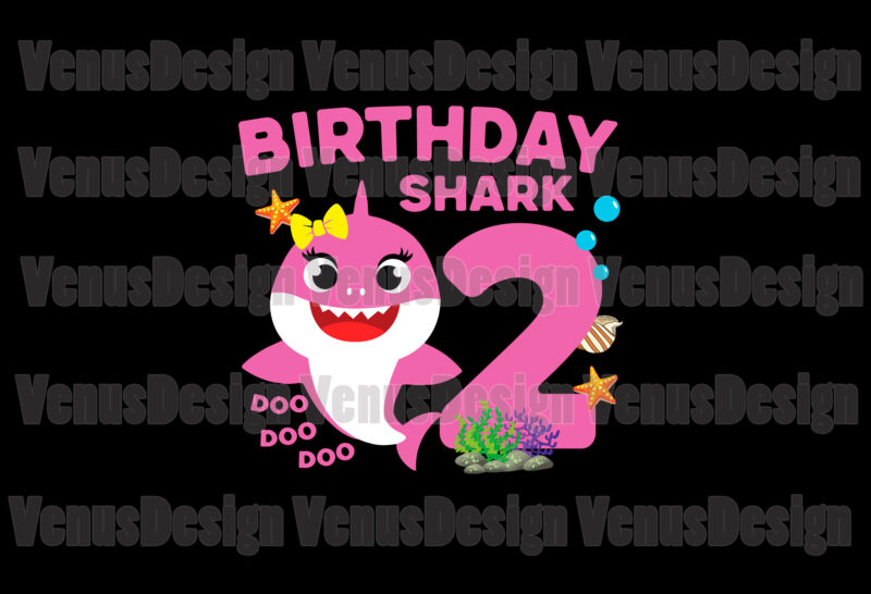 2nd Birthday Baby Shark Svg