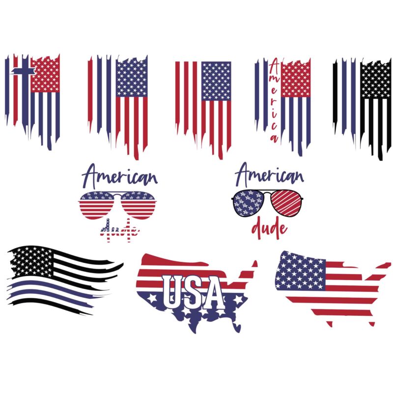 4th of July Svg Bundle, Independence Day, US Flag Svg, Patriotic Svg, America Svg, Fourth of July Bundle svg, USA Flag Svg, USA Svg