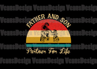 Father And Son Partner For Life Svg t shirt graphic design