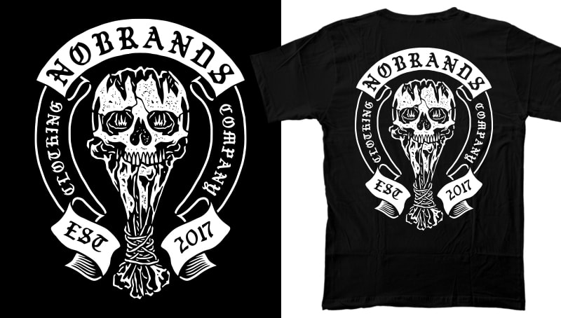 t-shirt vector 40 Skulls & Skeletons Design / Tattoo Art