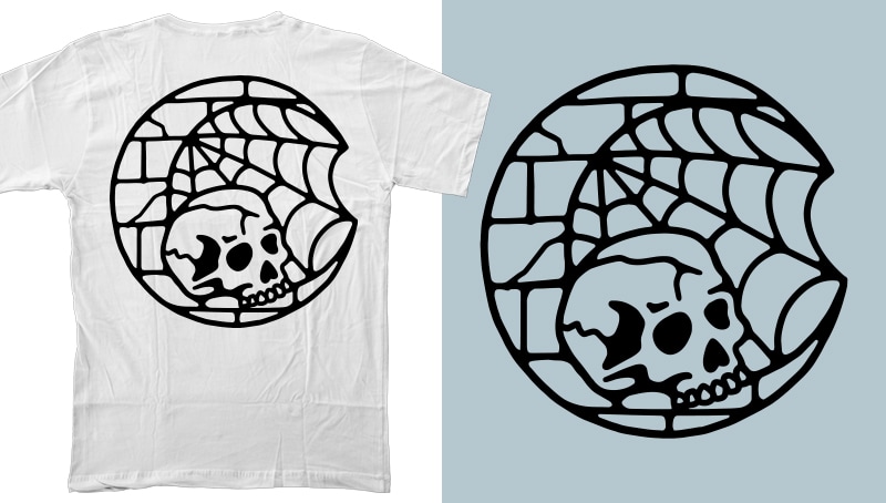 t-shirt vector 40 Skulls & Skeletons Design / Tattoo Art